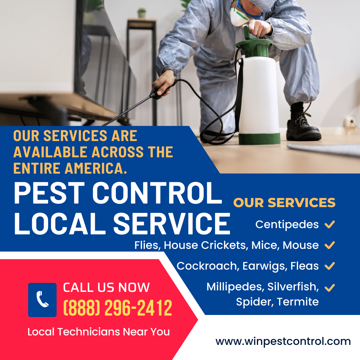 USA Pest Control with Honest Pricing | Fast & Local Service