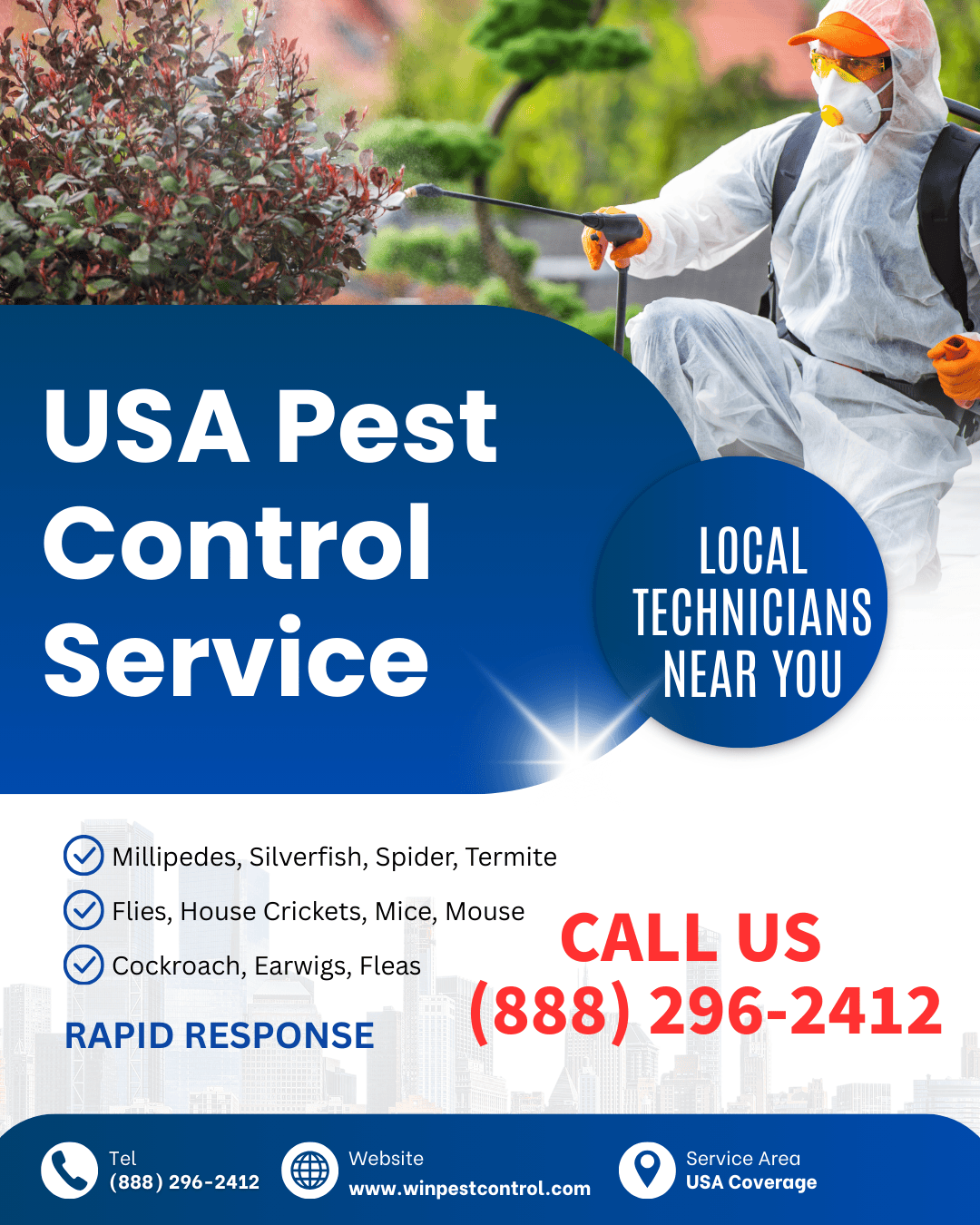 USA Pest Control with Honest Pricing | Fast & Local Service